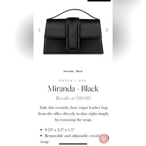 Brand new with tags! Kayla + Ava vegan leather chic bag!